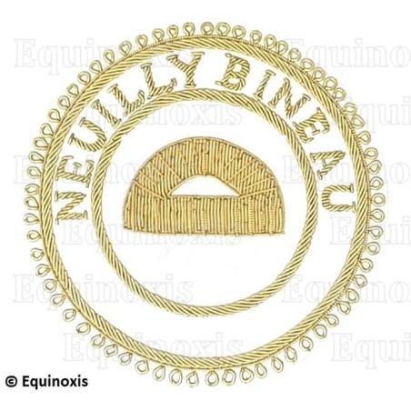 Badge / Macaron GLNF – Grande tenue provinciale – Grand Surintendant – Neuilly Bineau – Brodé main